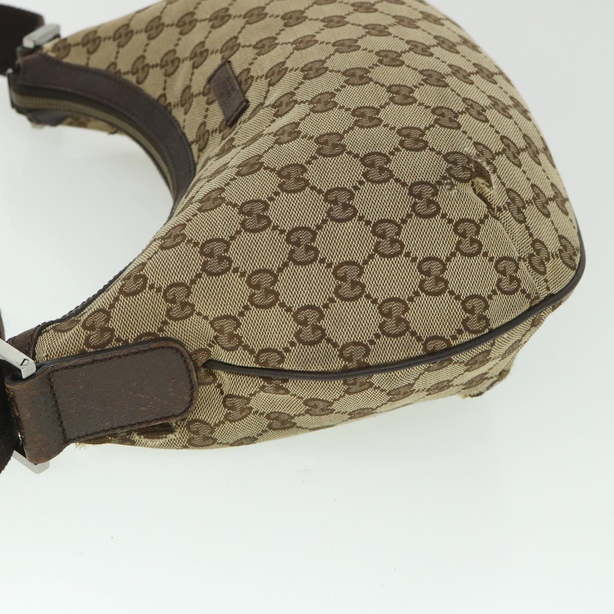 GUCCI GG Canvas Shoulder Bag Beige Brown 181092 56054