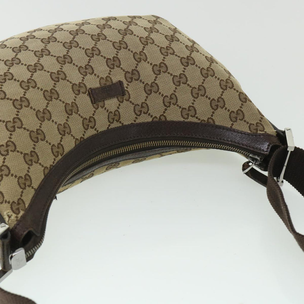 GUCCI GG Canvas Shoulder Bag Beige Brown 181092 56054