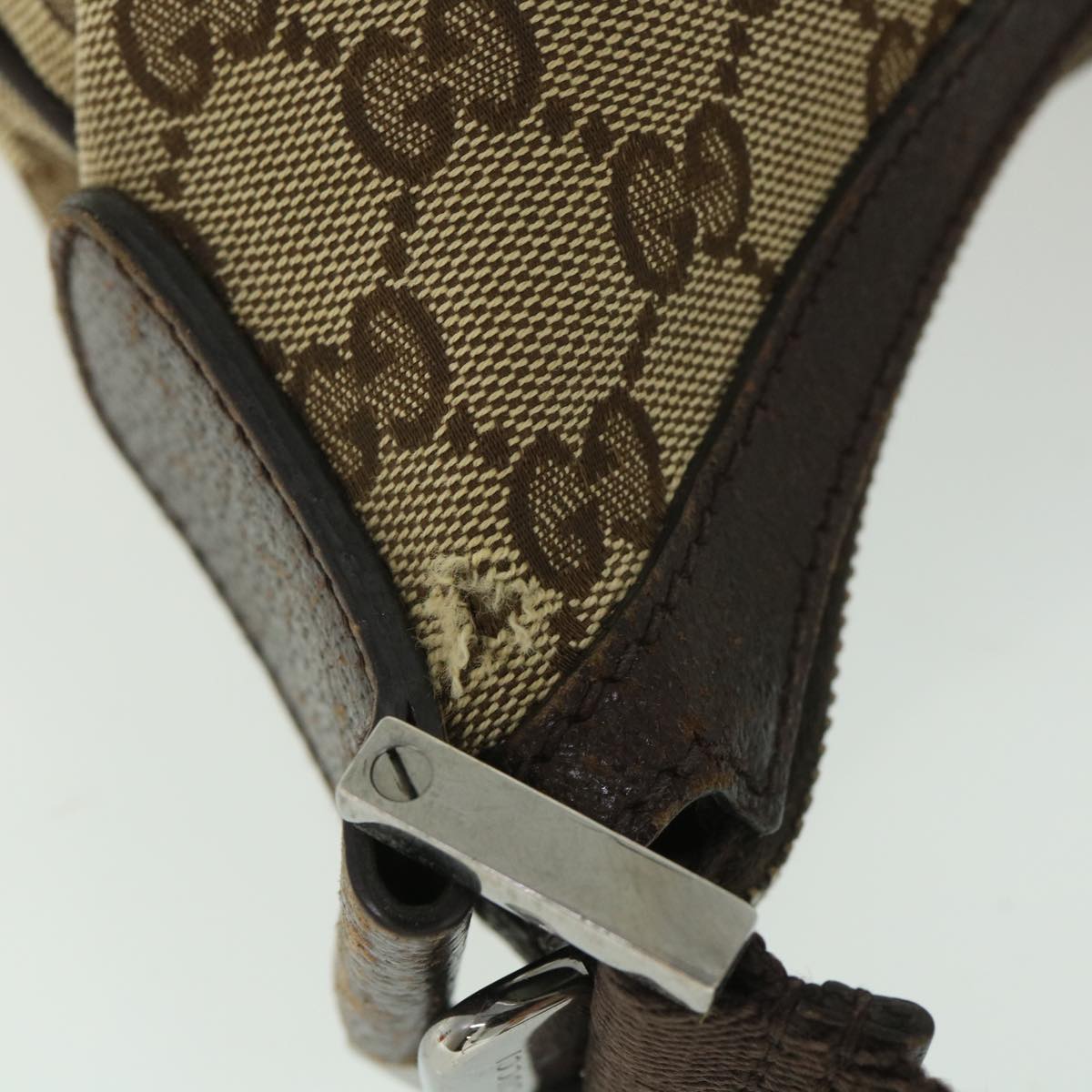 GUCCI GG Canvas Shoulder Bag Beige Brown 181092 56054
