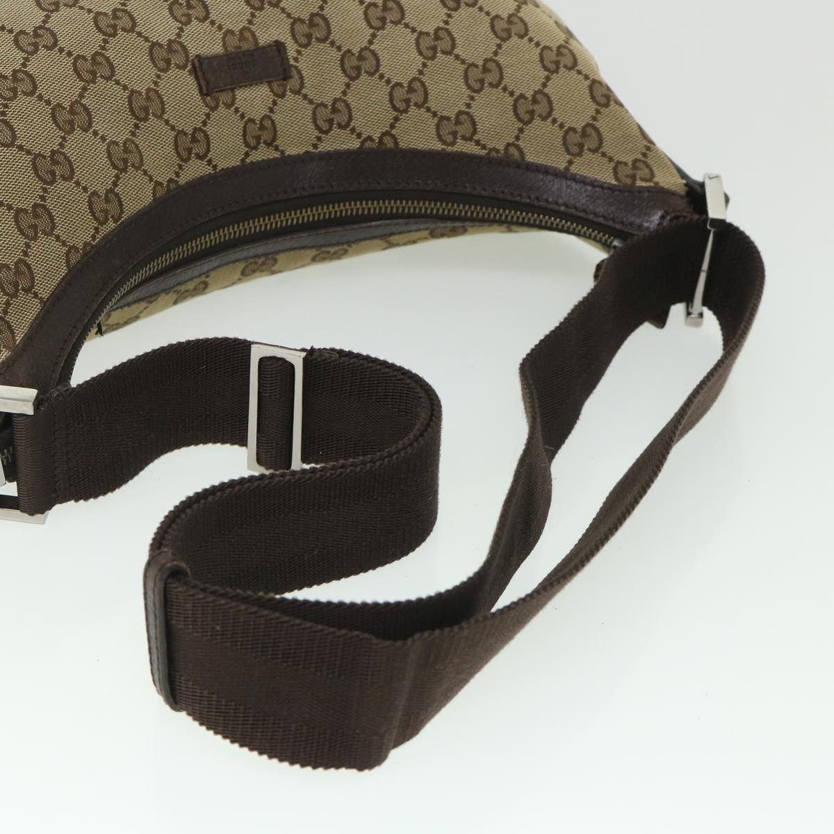 GUCCI GG Canvas Shoulder Bag Beige Brown 181092 56054