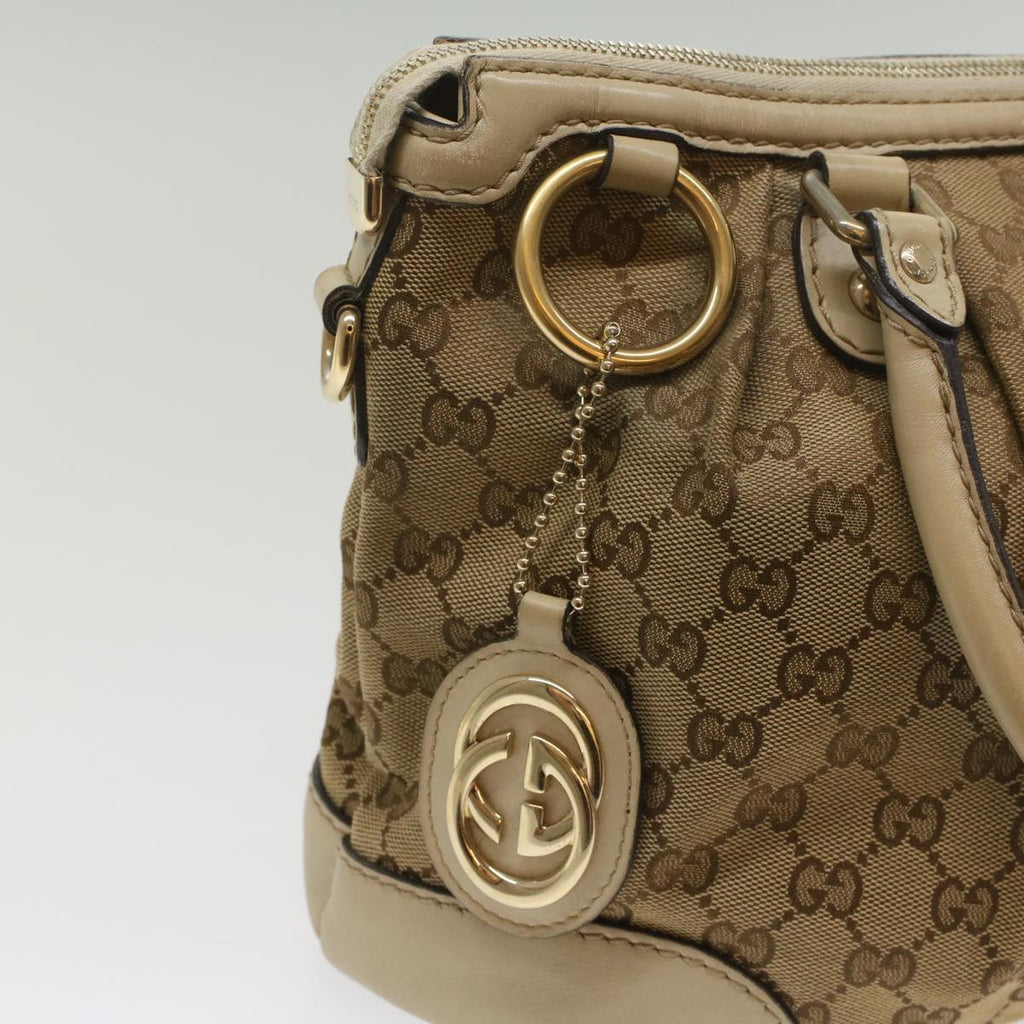 GUCCI GG Canvas Sukey Shoulder Bag Beige 247902 56055