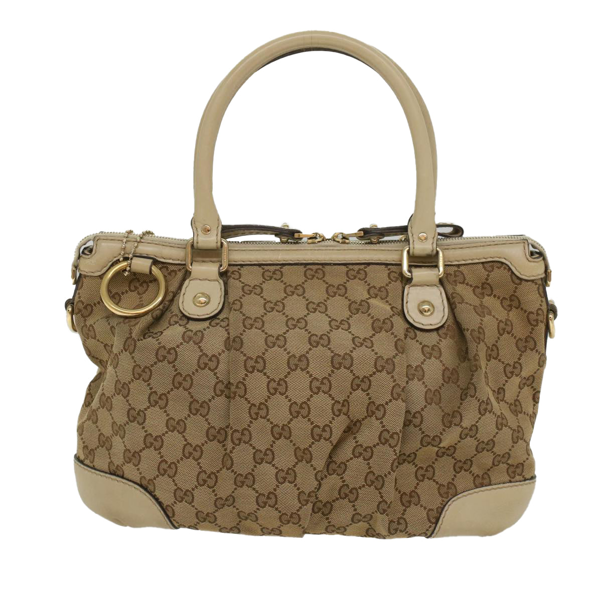 GUCCI GG Canvas Sukey Shoulder Bag Beige 247902 56055