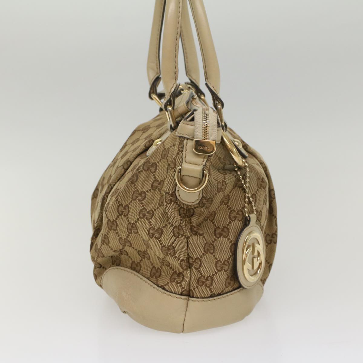 GUCCI GG Canvas Sukey Shoulder Bag Beige 247902 56055