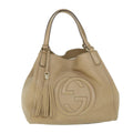 GUCCI Soho Hand Bag Leather Beige 282309 56059