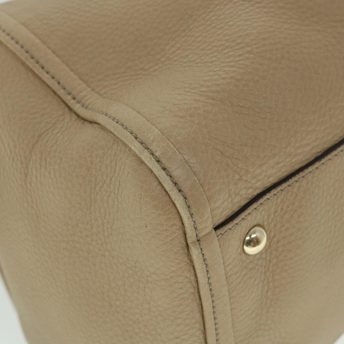 GUCCI Soho Hand Bag Leather Beige 282309 56059