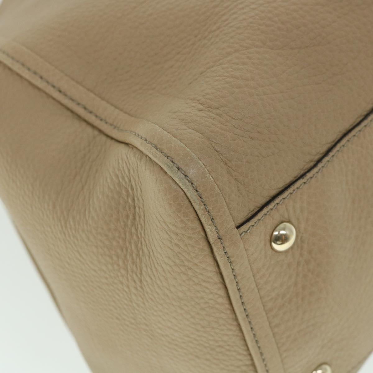 GUCCI Soho Hand Bag Leather Beige 282309 56059