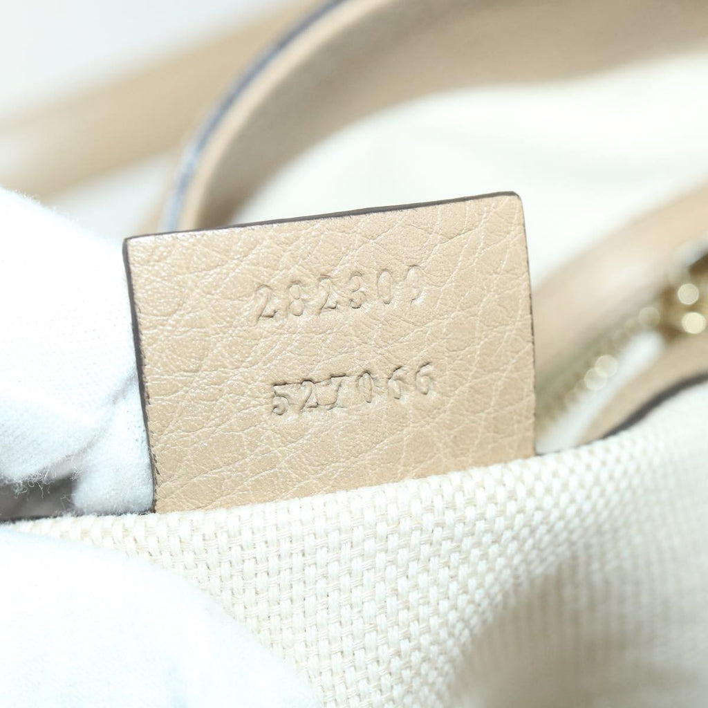 GUCCI Soho Hand Bag Leather Beige 282309 56059