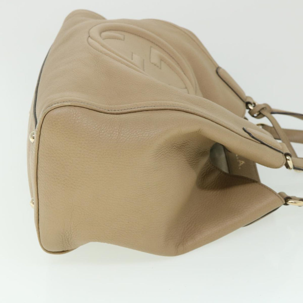 GUCCI Soho Hand Bag Leather Beige 282309 56059