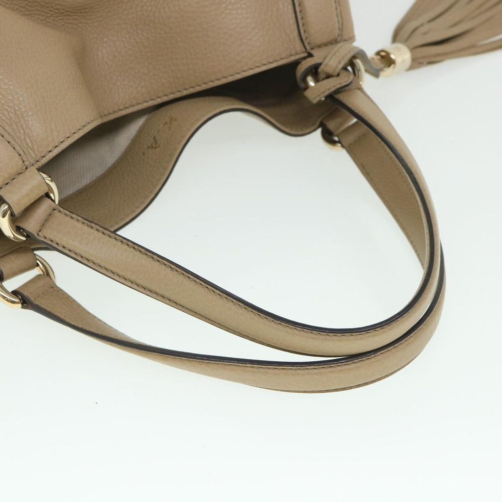 GUCCI Soho Hand Bag Leather Beige 282309 56059