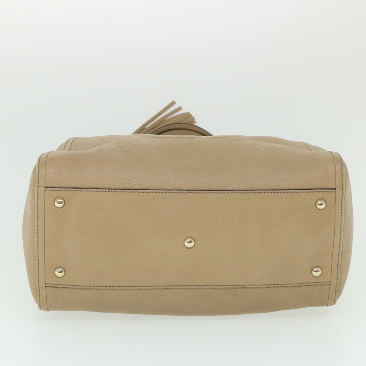 GUCCI Soho Hand Bag Leather Beige 282309 56059