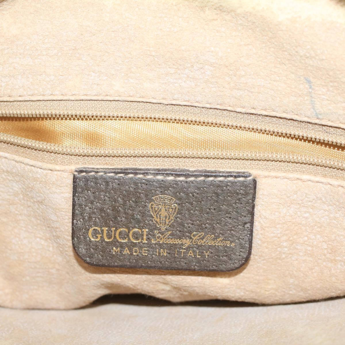 GUCCI GG Canvas Web Sherry Line Hand Bag PVC Leather Beige Red Green 56061