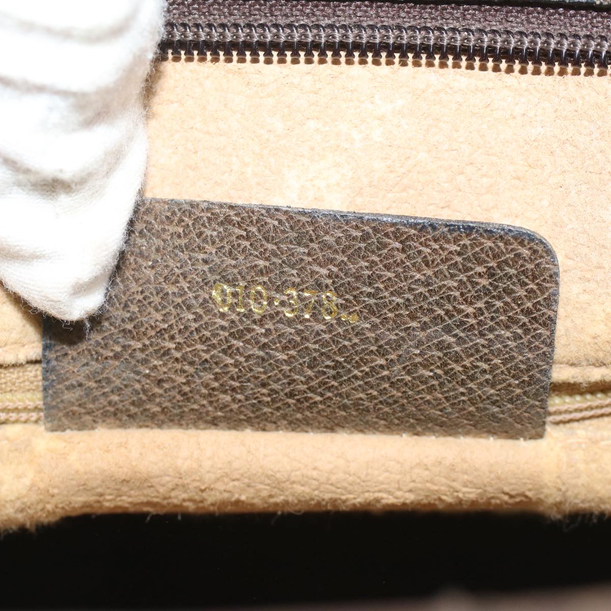 GUCCI GG Canvas Web Sherry Line Tote Bag PVC Leather Beige Red Green 56062