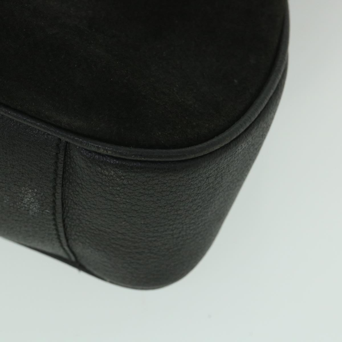 GUCCI Bamboo Shoulder Bag Suede 2way Black 001 1998 1577 56066