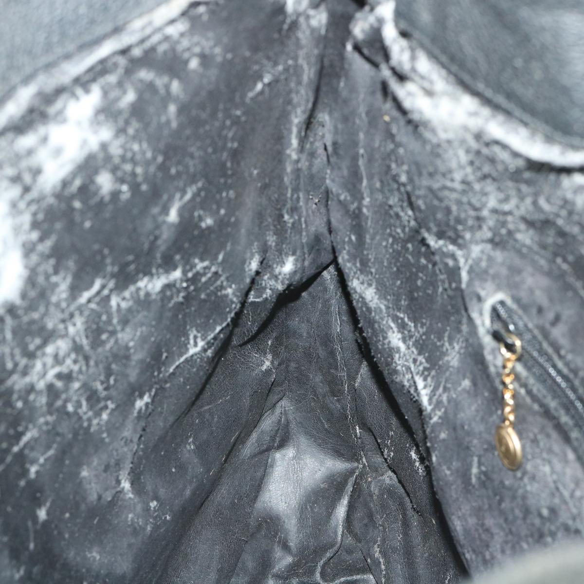 GUCCI Bamboo Shoulder Bag Suede 2way Black 001 1998 1577 56066