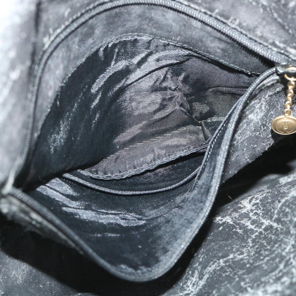 GUCCI Bamboo Shoulder Bag Suede 2way Black 001 1998 1577 56066