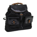 GUCCI Bamboo Backpack Nylon Enamel Black 003 2058 0016 5 56067