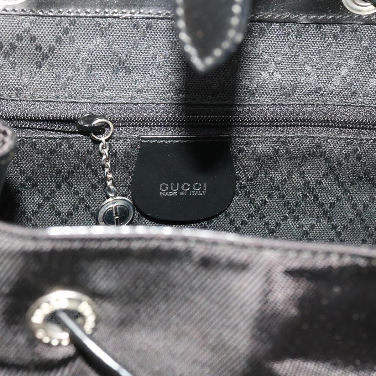 GUCCI Bamboo Backpack Nylon Enamel Black 003 2058 0016 5 56067