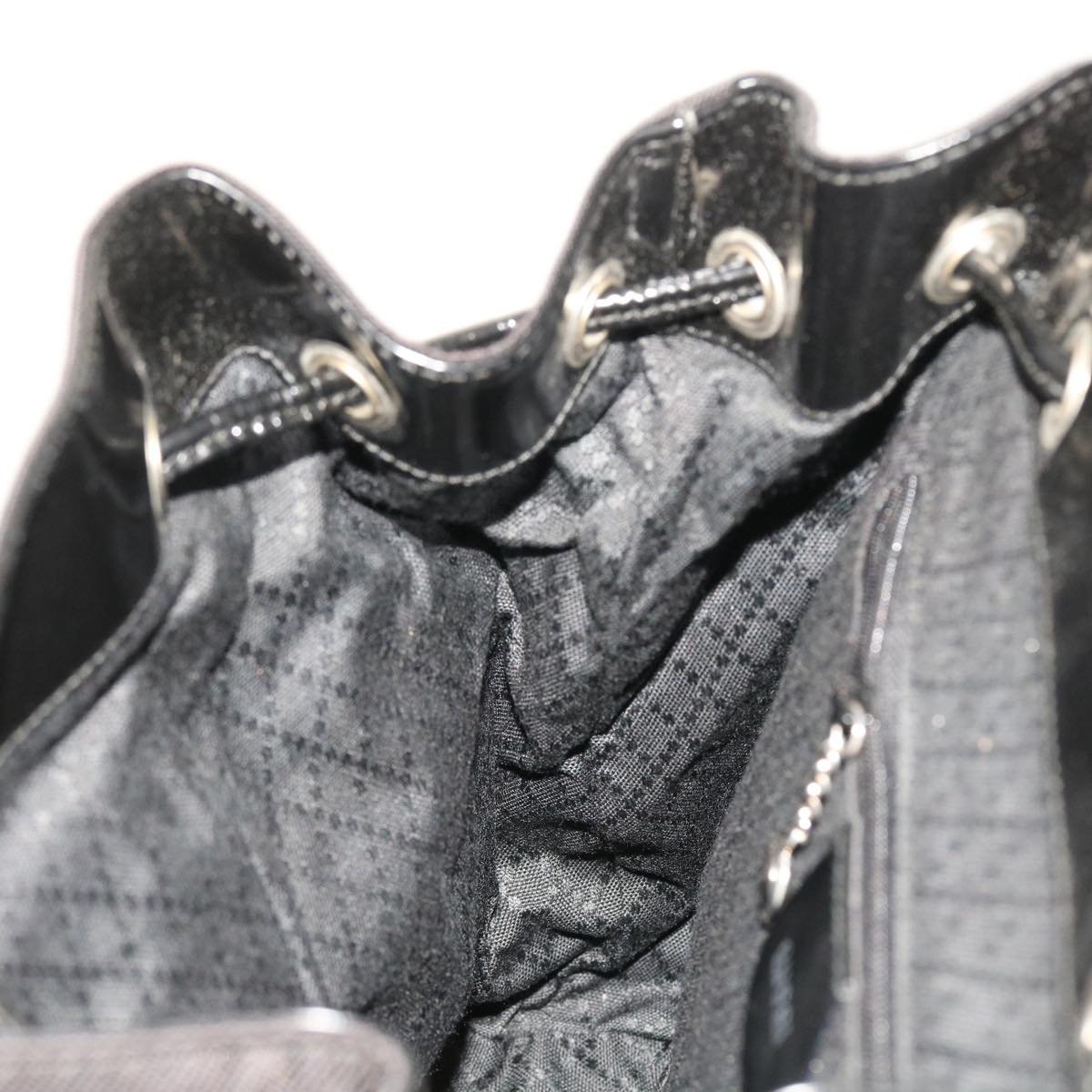 GUCCI Bamboo Backpack Nylon Enamel Black 003 2058 0016 5 56067