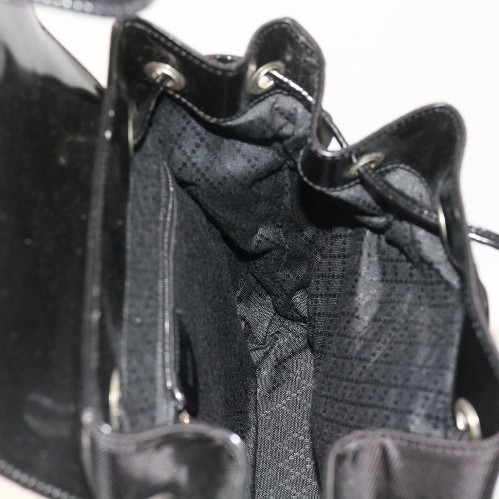 GUCCI Bamboo Backpack Nylon Enamel Black 003 2058 0016 5 56067