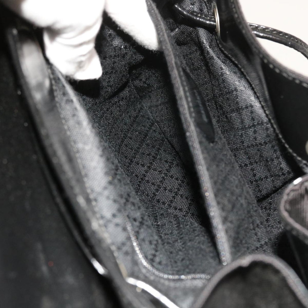 GUCCI Bamboo Backpack Nylon Enamel Black 003 2058 0016 5 56067