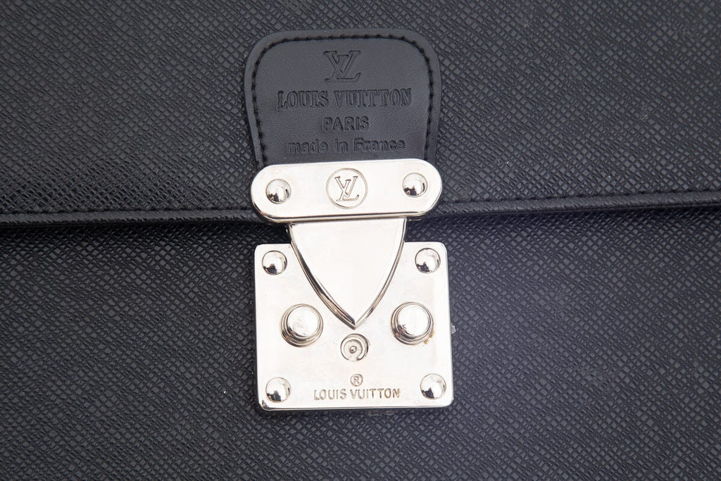 Louis Vuitton Black Taiga Porte-Documents Briefcase