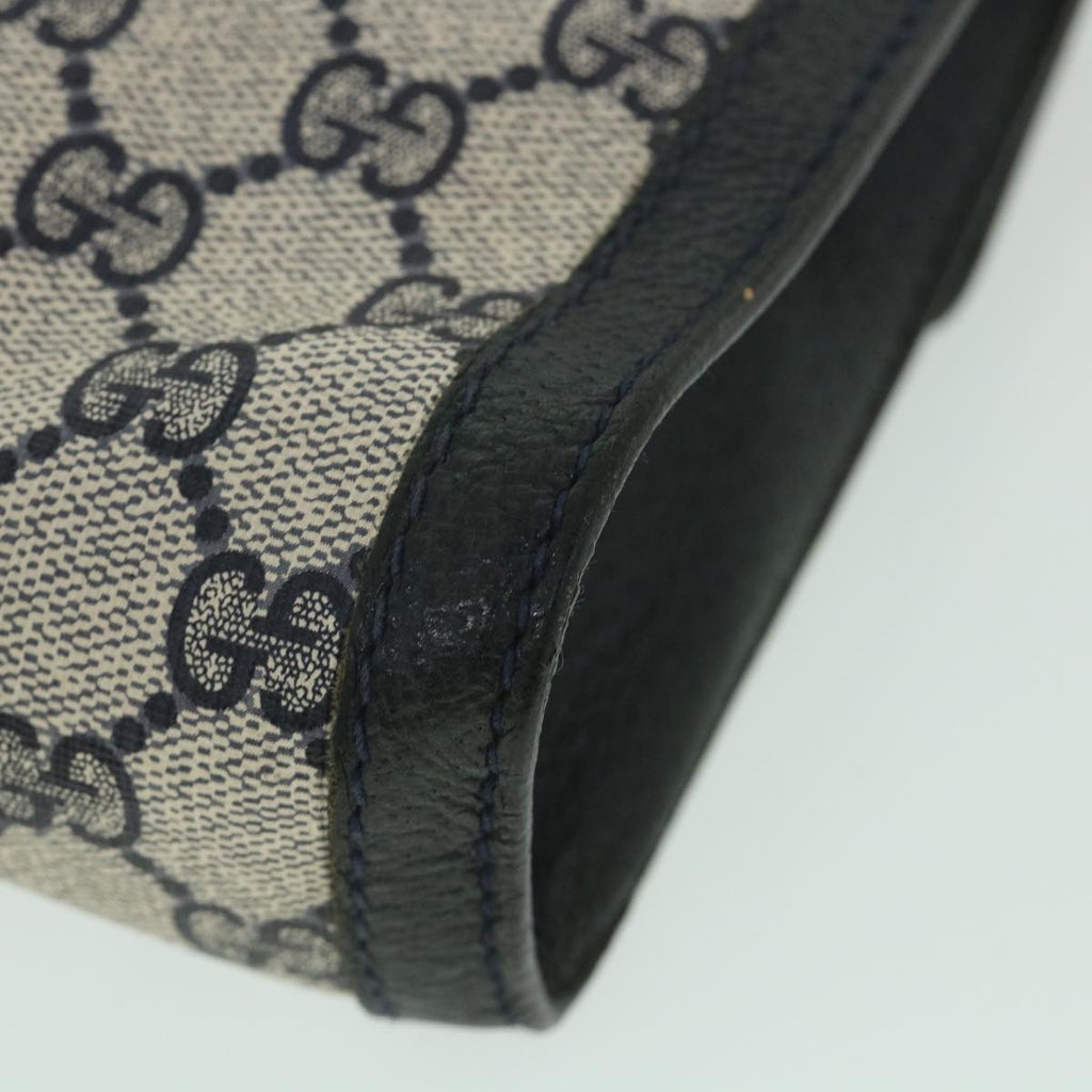 GUCCI GG Supreme Sherry Line Clutch Bag Red Navy gray 89 01 006 56186