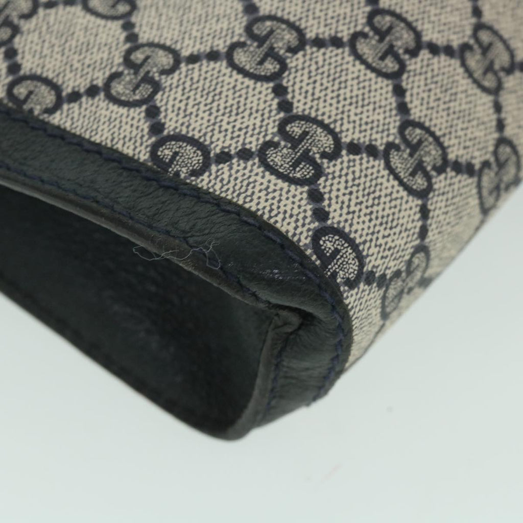 GUCCI GG Supreme Sherry Line Clutch Bag Red Navy gray 89 01 006 56186