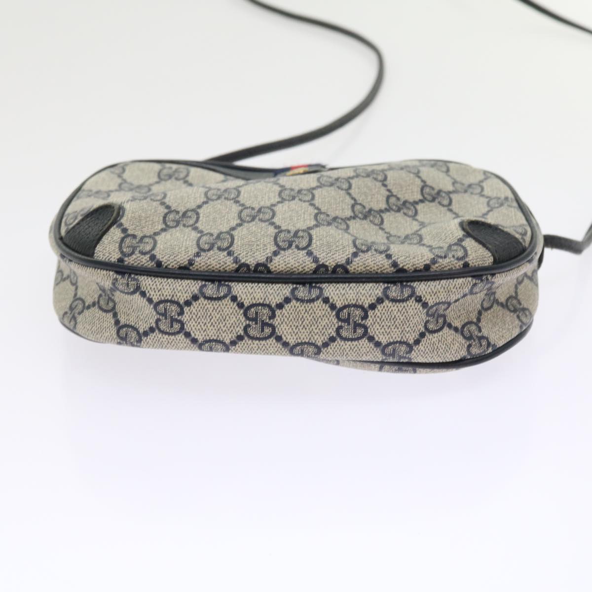 GUCCI GG Supreme Sherry Line Shoulder Bag Red Navy gray 89 02 066 56189
