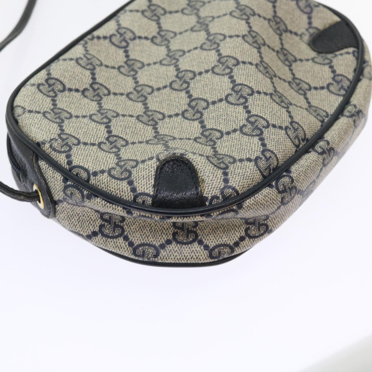 GUCCI GG Supreme Sherry Line Shoulder Bag Red Navy gray 89 02 066 56189
