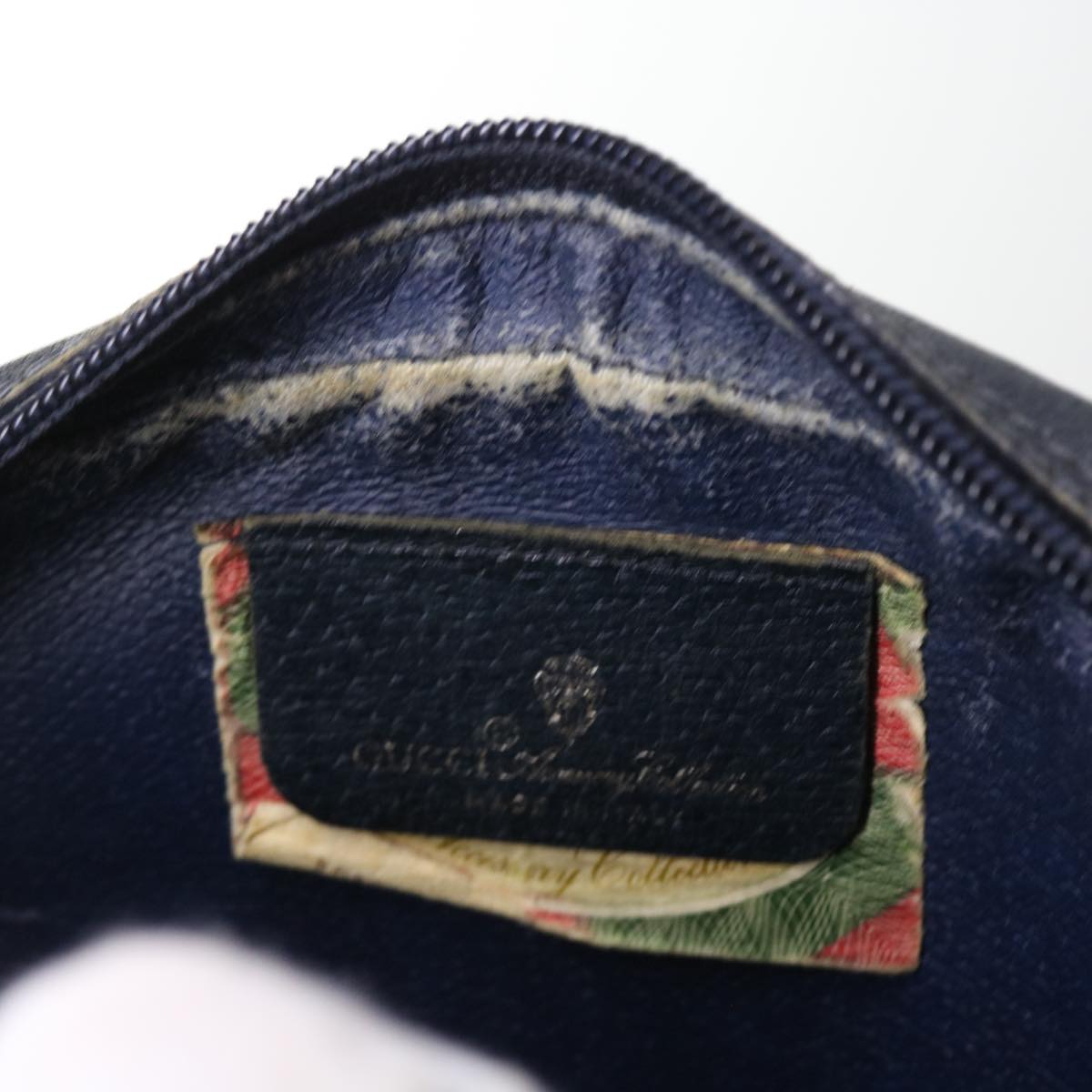 GUCCI GG Supreme Sherry Line Shoulder Bag Red Navy gray 89 02 066 56189