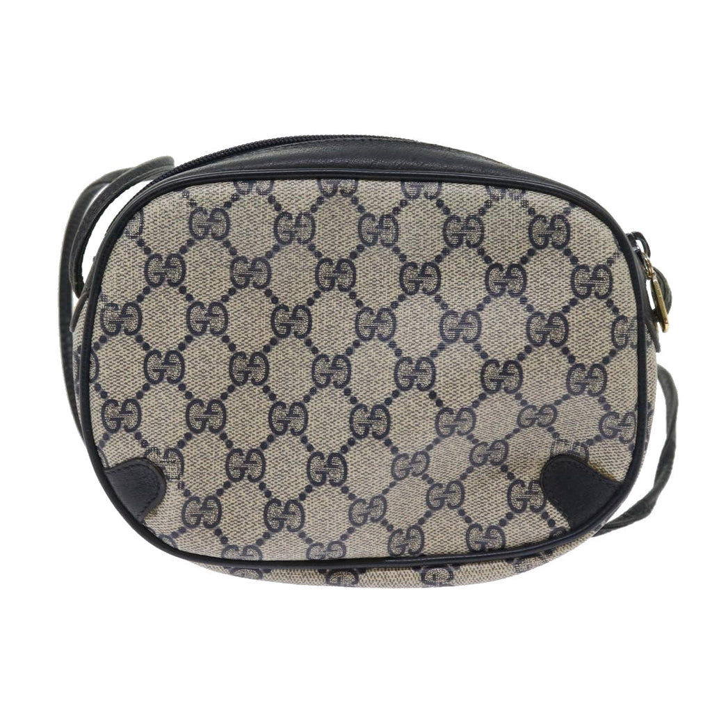 GUCCI GG Supreme Sherry Line Shoulder Bag Red Navy gray 89 02 066 56189