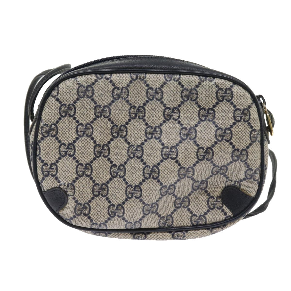GUCCI GG Supreme Sherry Line Shoulder Bag Red Navy gray 89 02 066 56189