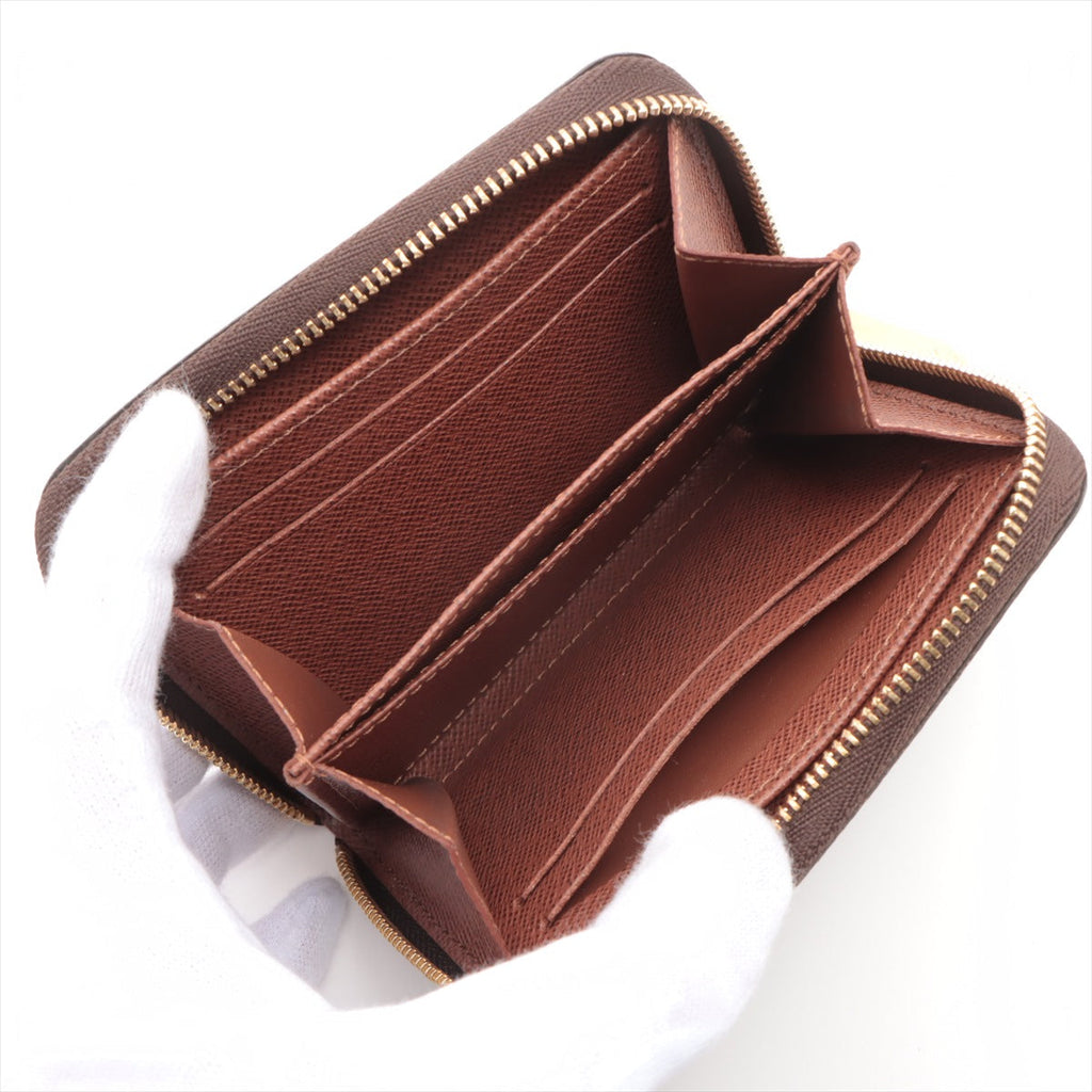 Louis Vuitton Monogram Zippy Coin Pass M60067 Brown Coin Case