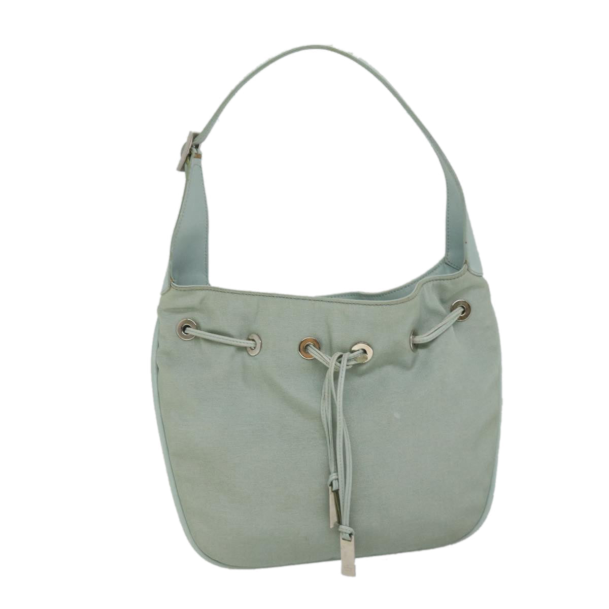 GUCCI Shoulder Bag Nylon Leather Light Blue 001 4034 2123 56217