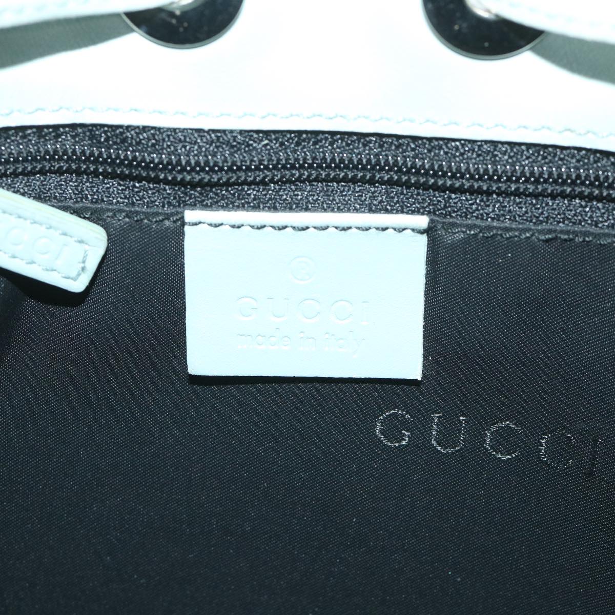 GUCCI Shoulder Bag Nylon Leather Light Blue 001 4034 2123 56217