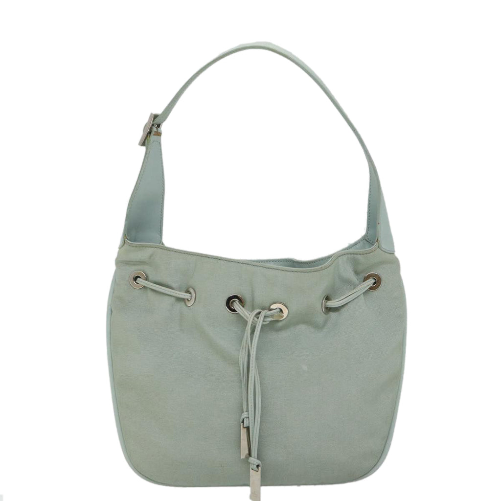 GUCCI Shoulder Bag Nylon Leather Light Blue 001 4034 2123 56217