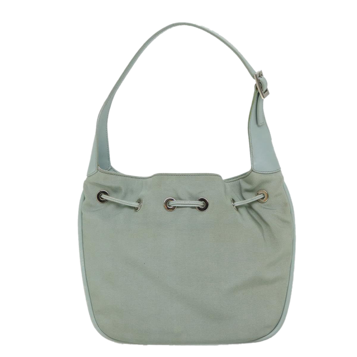 GUCCI Shoulder Bag Nylon Leather Light Blue 001 4034 2123 56217