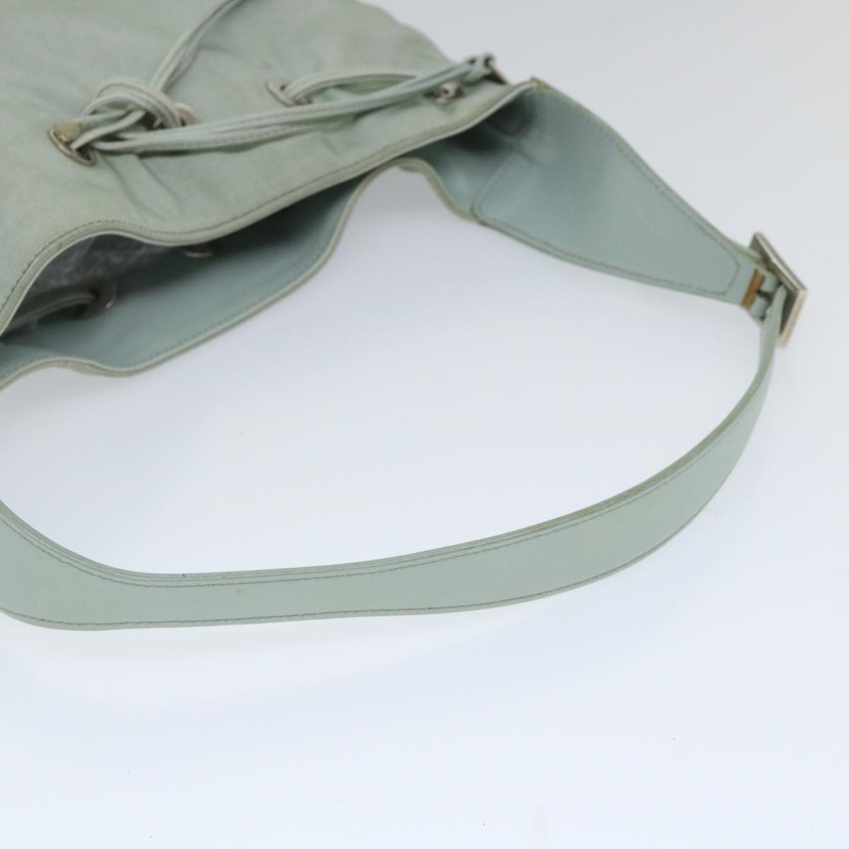GUCCI Shoulder Bag Nylon Leather Light Blue 001 4034 2123 56217