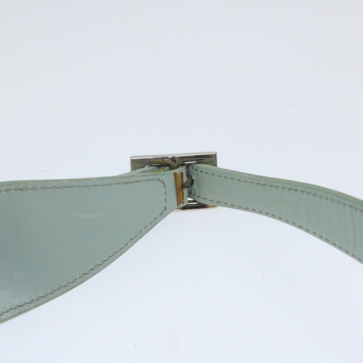 GUCCI Shoulder Bag Nylon Leather Light Blue 001 4034 2123 56217