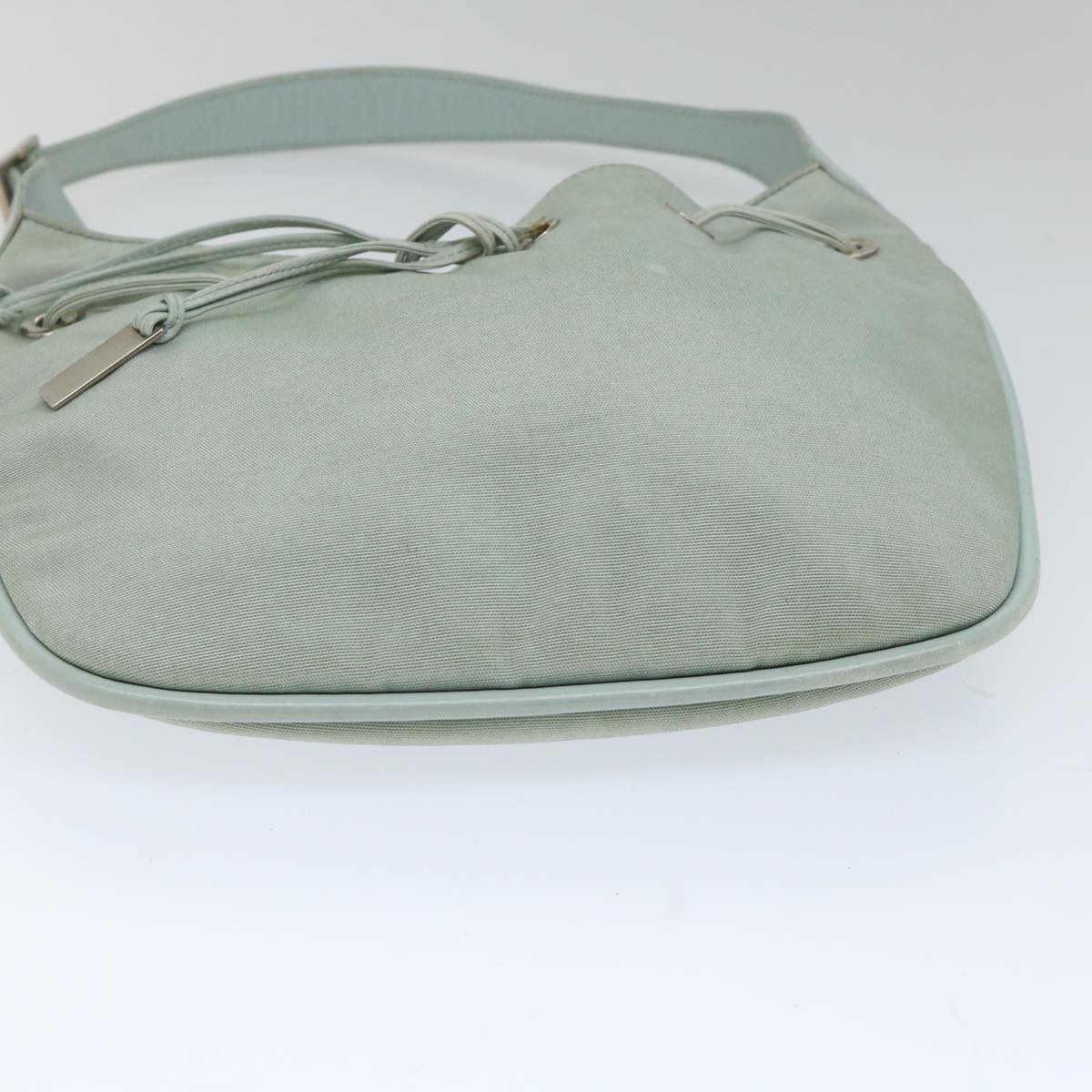 GUCCI Shoulder Bag Nylon Leather Light Blue 001 4034 2123 56217