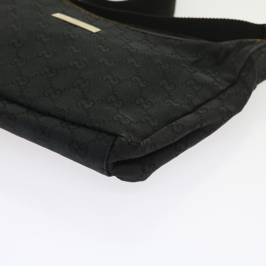 GUCCI GG Canvas Shoulder Bag Black 019 0433 56218