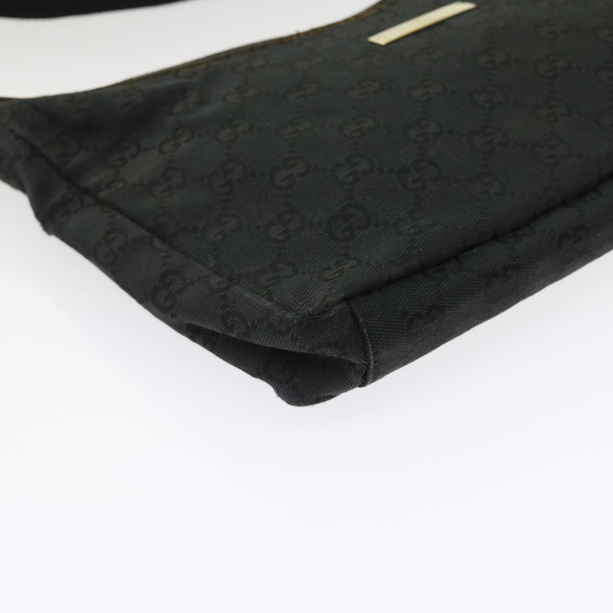 GUCCI GG Canvas Shoulder Bag Black 019 0433 56218