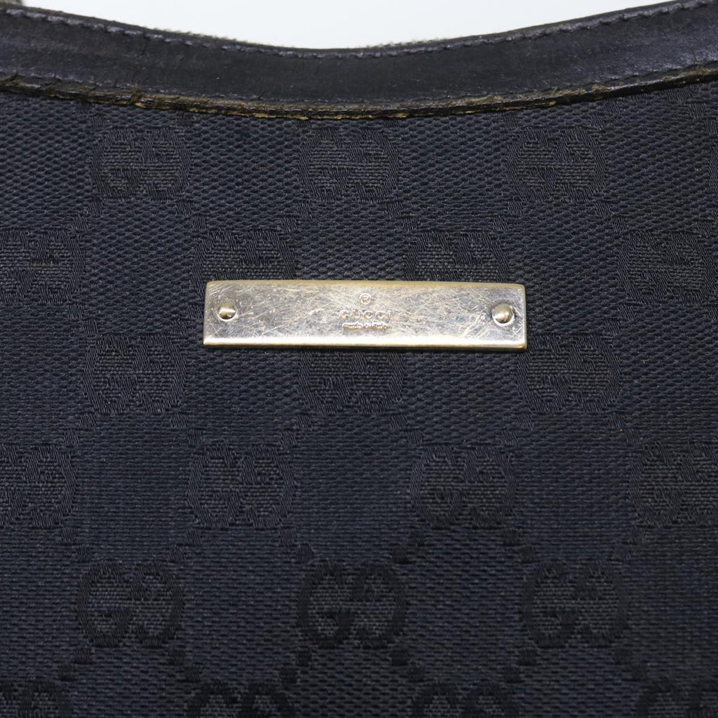 GUCCI GG Canvas Shoulder Bag Black 019 0433 56218