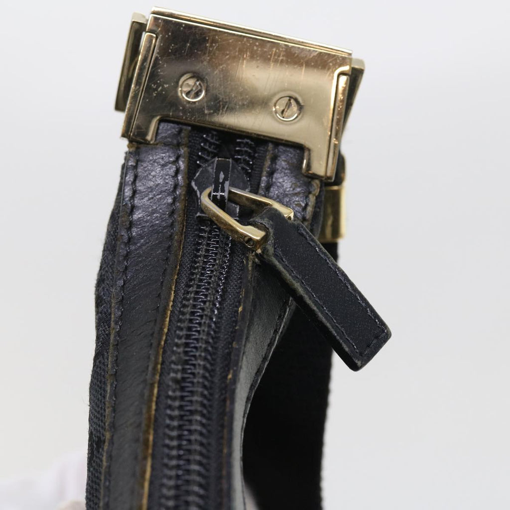 GUCCI GG Canvas Shoulder Bag Black 019 0433 56218