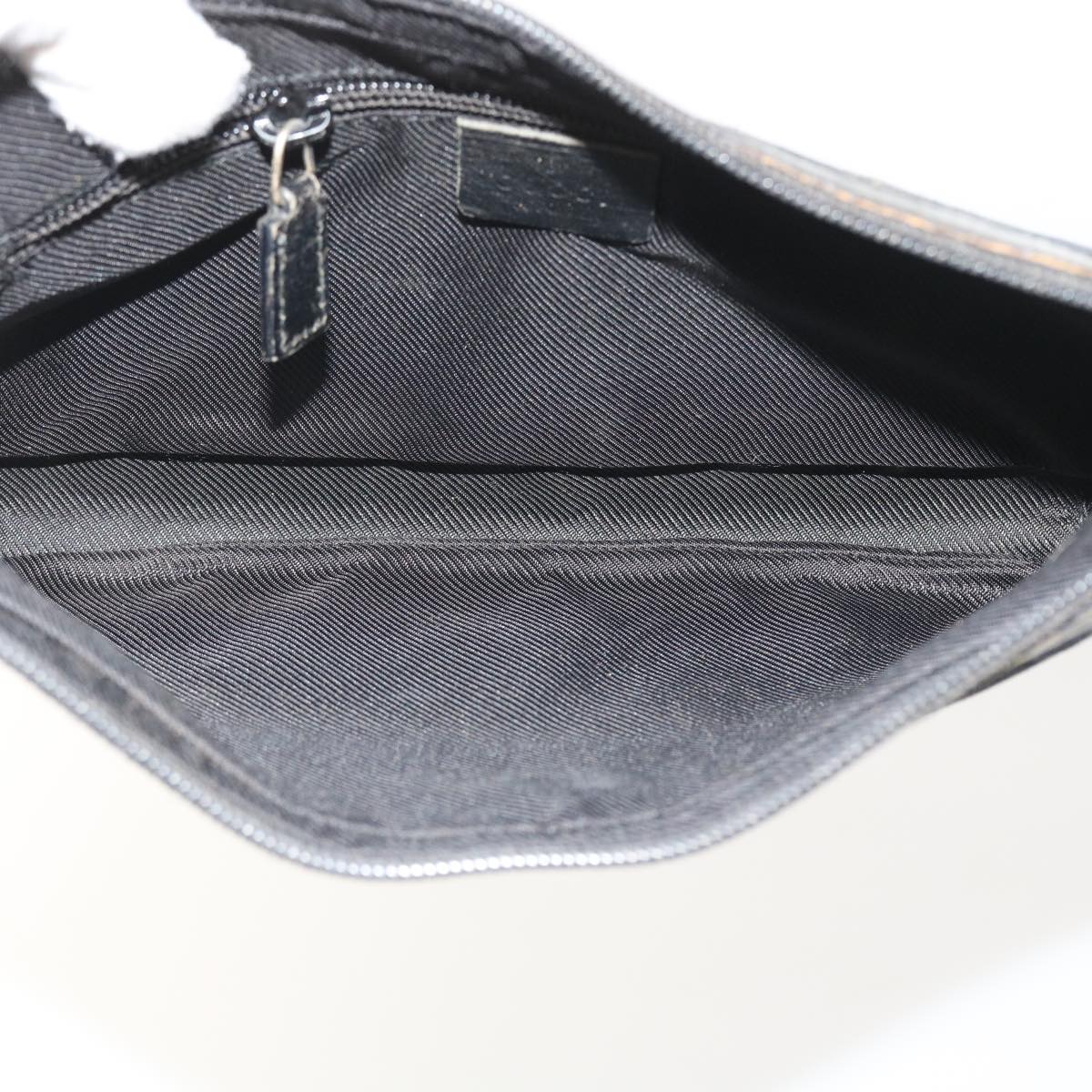 GUCCI GG Canvas Shoulder Bag Black 019 0433 56218