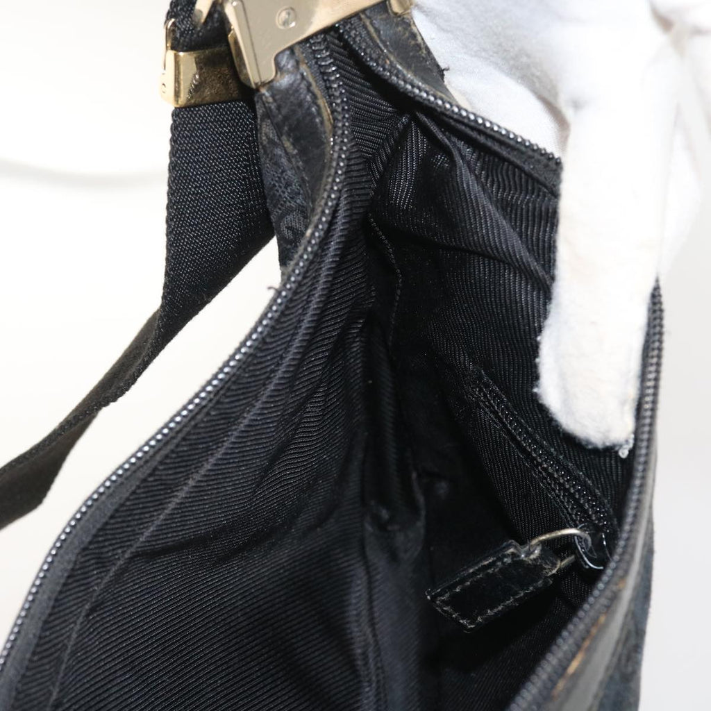 GUCCI GG Canvas Shoulder Bag Black 019 0433 56218