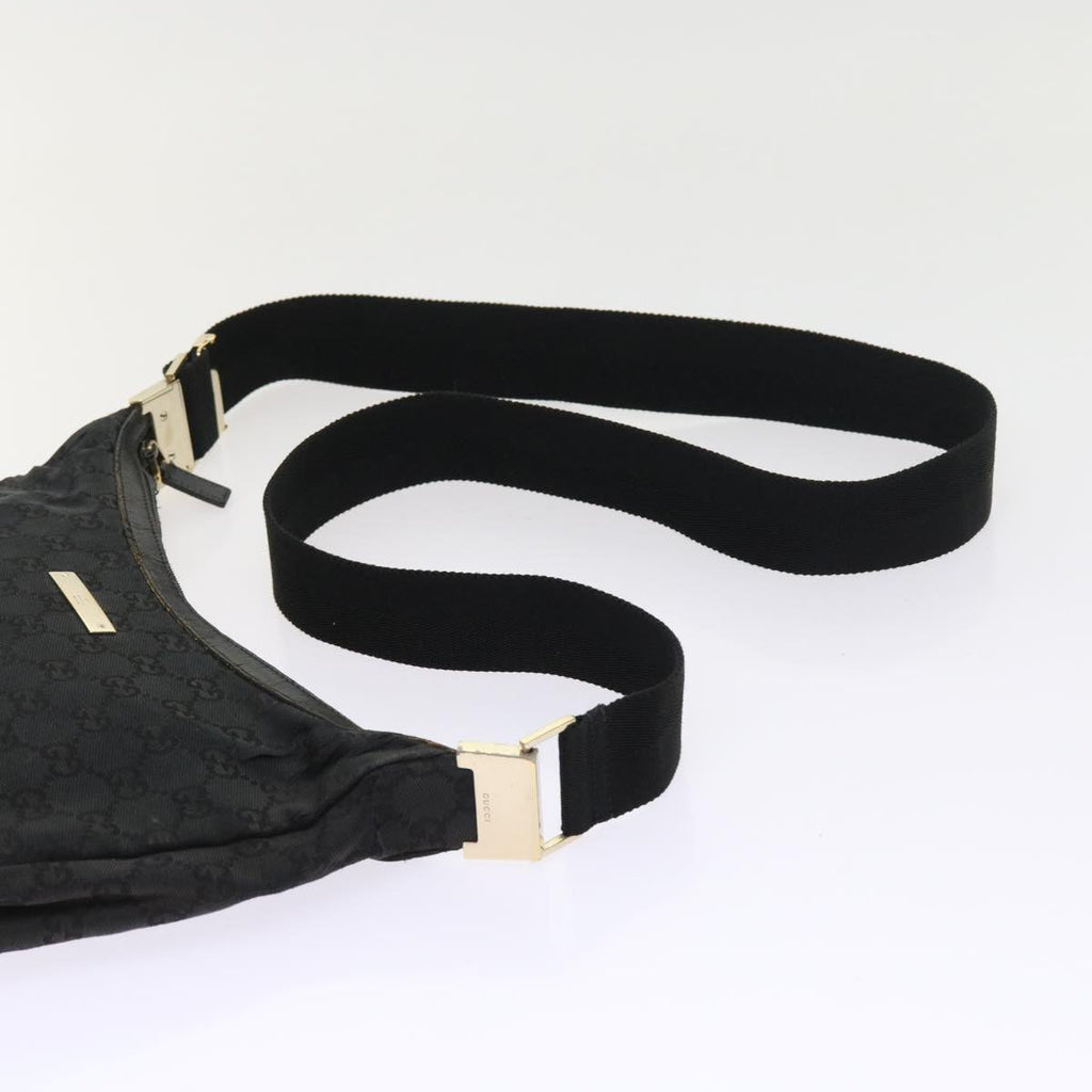 GUCCI GG Canvas Shoulder Bag Black 019 0433 56218