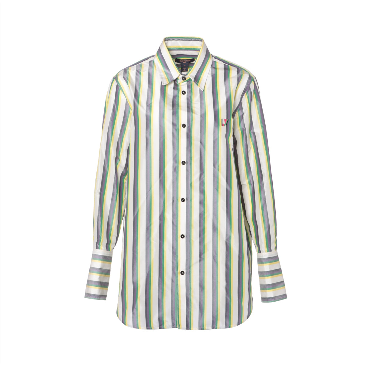 Louis Vuitton 24SS Silk Shirt 34  Multicolor RW241WB Multicolor Stripe