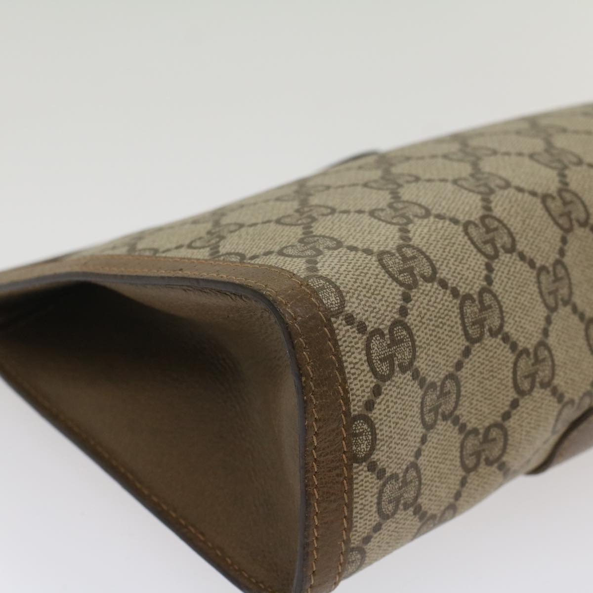 GUCCI GG Supreme Web Sherry Line Clutch Bag Beige Red Green 89 01 033 56284