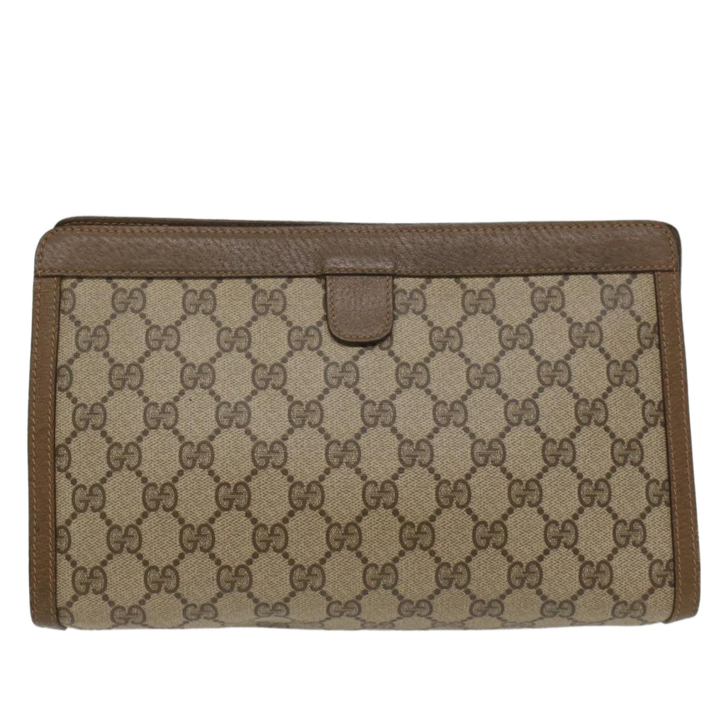 GUCCI GG Supreme Web Sherry Line Clutch Bag Beige Red Green 89 01 033 56284